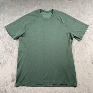 Lululemon Metal Vent Tech T Shirt Mens XL Green Pine Gray Short Sleeve Gym